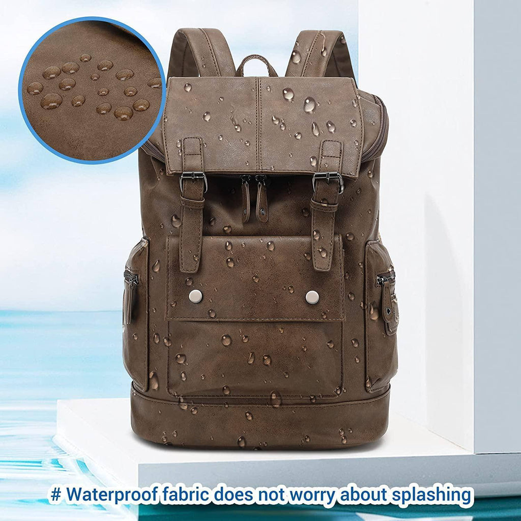 Men’s Leather Backpack – Water-Resistant Secure Anti-Theft