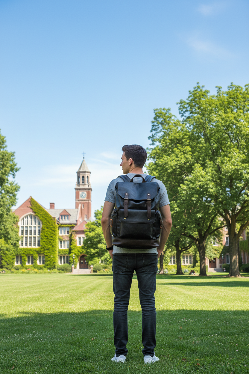Men’s Leather Backpack – Water-Resistant Secure Anti-Theft