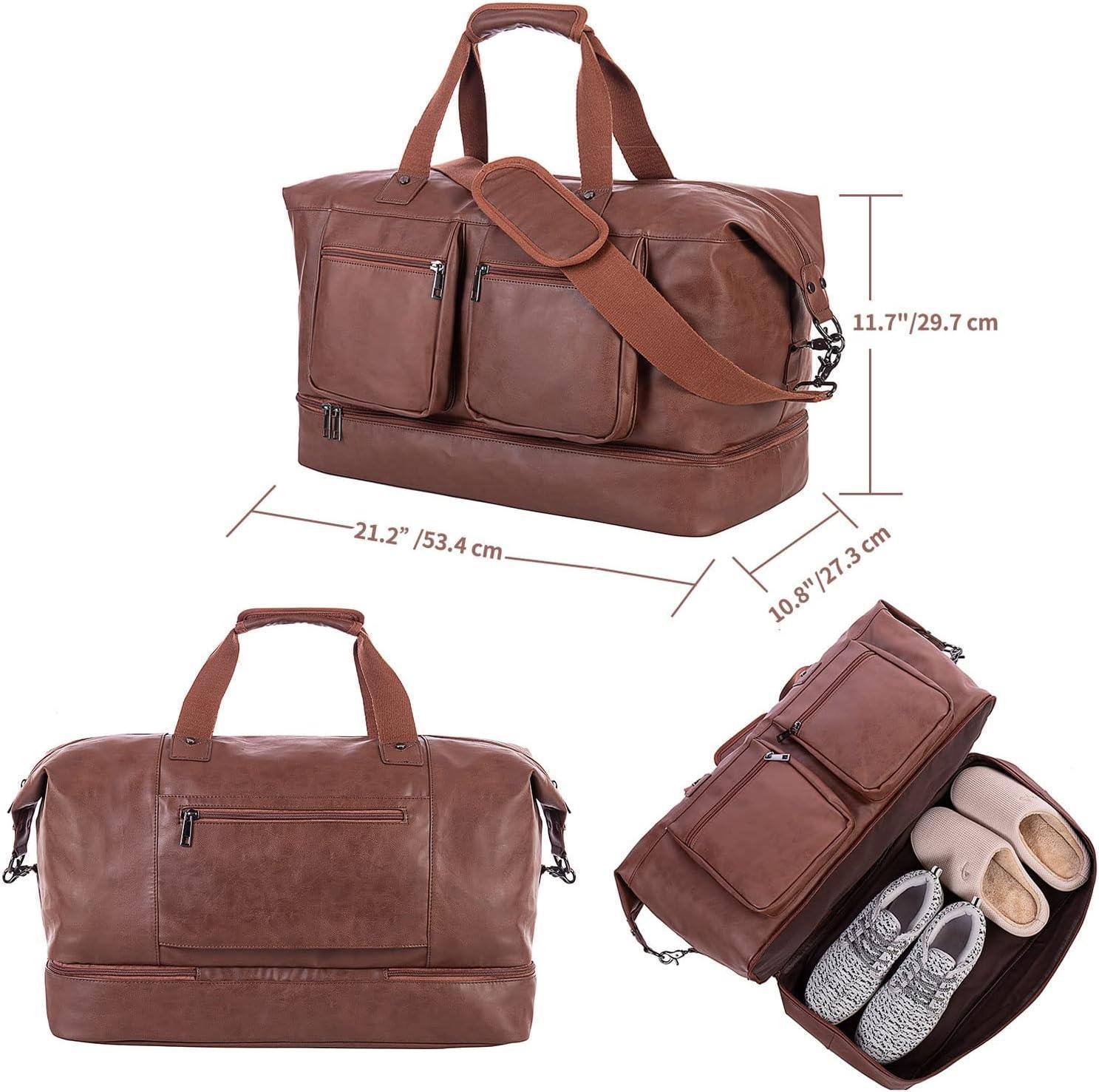 Men’s Leather Travel Bag – Carry-On Travel Laptop Ready