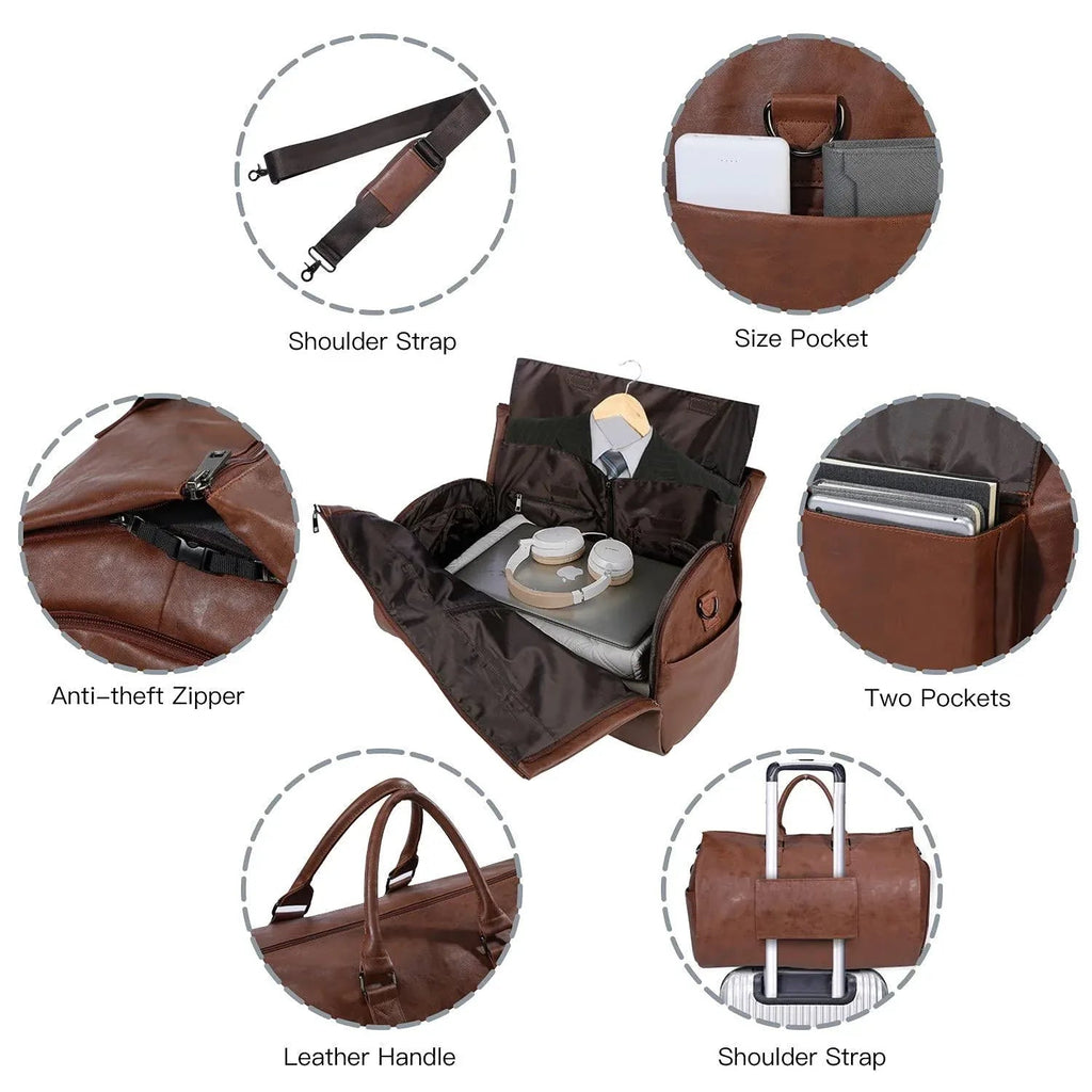 Men’s Leather Duffel Bag – Weekend Ready Classic Everyday