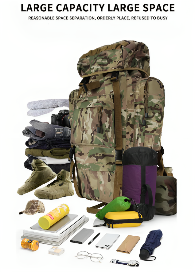 Waterproof 65L Large Capacity Tactical Backpack | Outdoor Sport Backpack | Hiking Backpack | Hunting Backpack