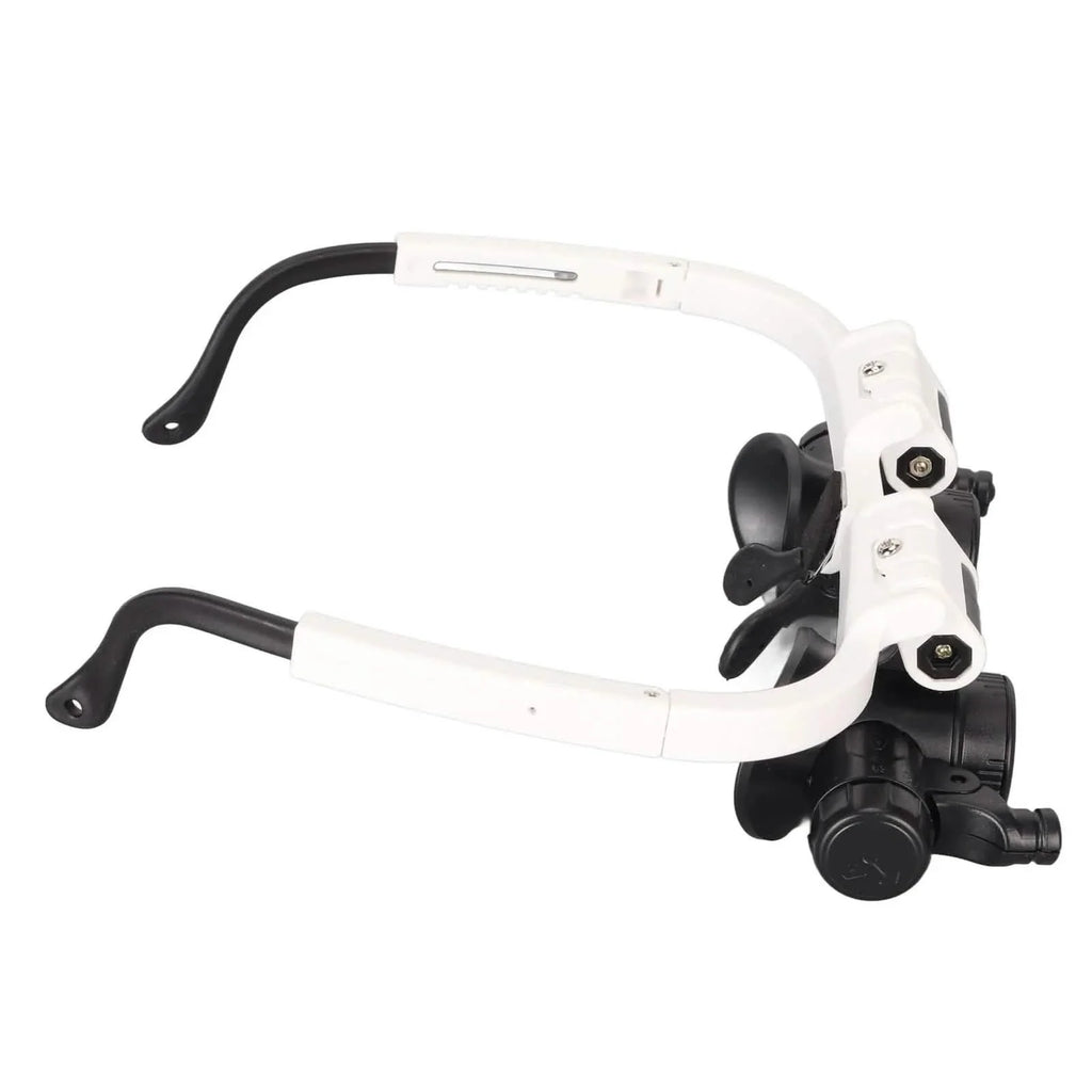 2-LED Head-Mounted Magnifier Glasses – 8x/15x/23x with Repair Light
